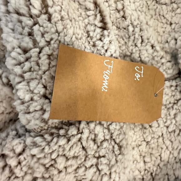 Thread + Supply Womens Large Sherpa Vest Gray Full Zip FrontPockets High Neck - Picture 14 of 14